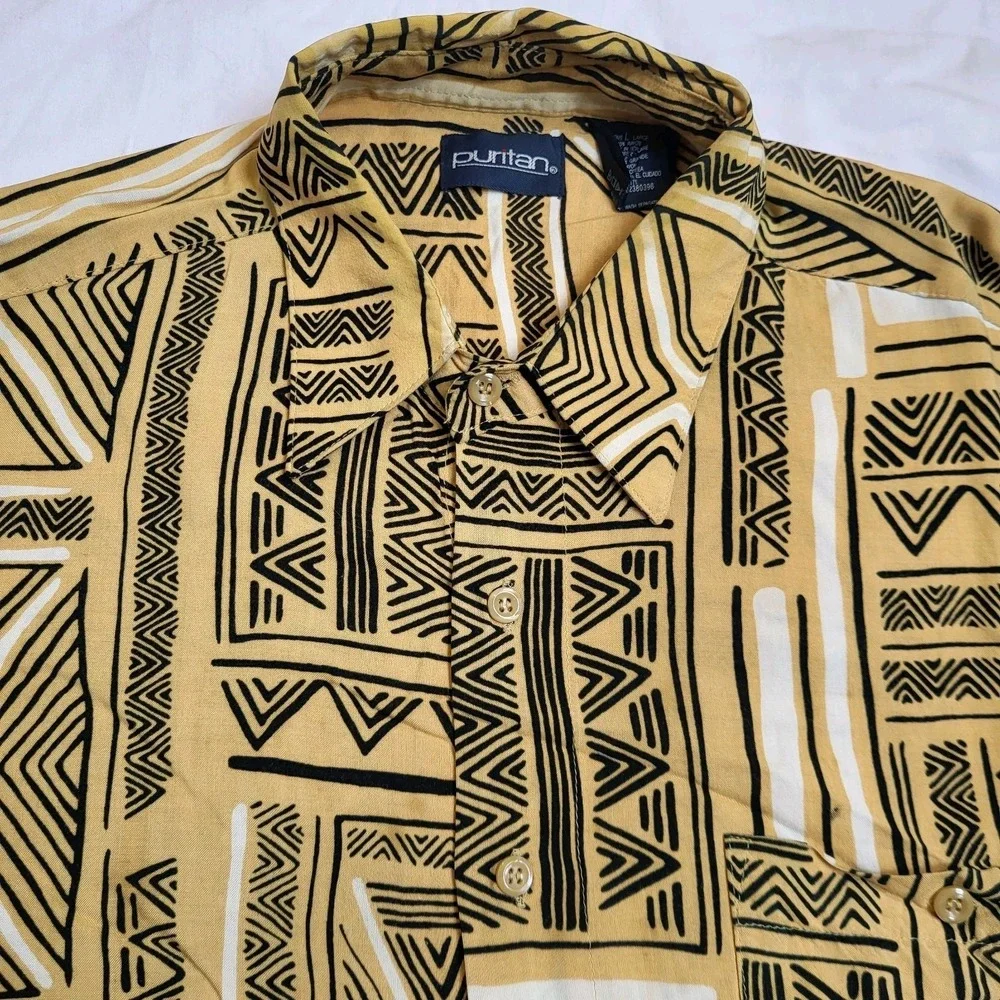 Puritan Men's Shirt‎ Short Sleeve Button-Up 